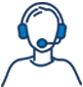 Person wearing a headset